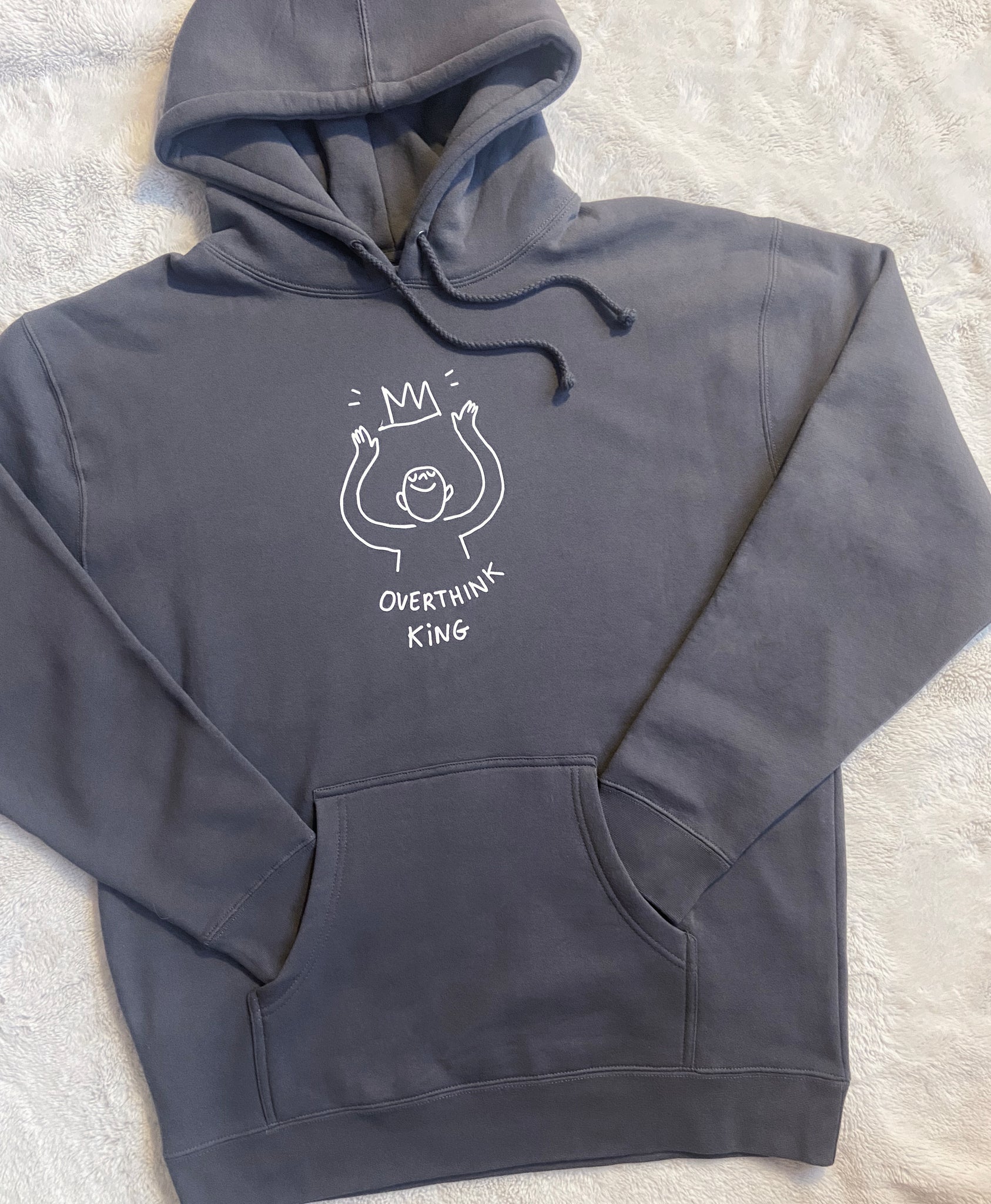 Overthink King Hoodie Gris